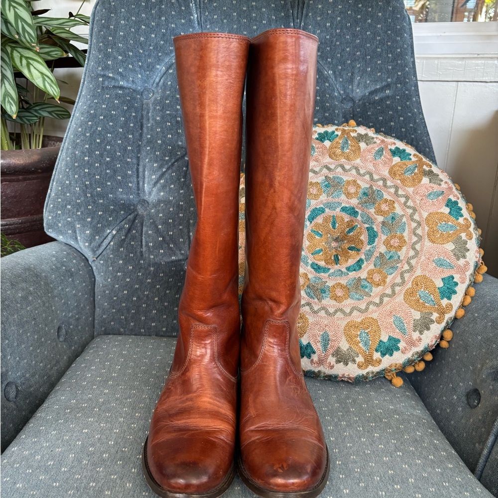 Frye Melissa Button Back Zip - Cognac, Women’s Size 6